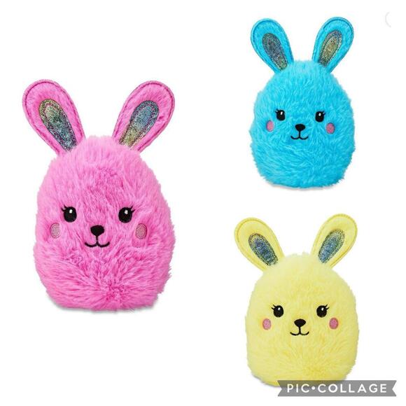 Other - NWT Peeps 8” Plush Bunny Set with cute sparkly ears!
